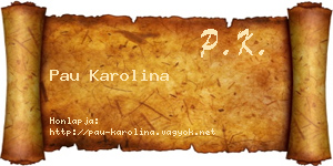 Pau Karolina névjegykártya